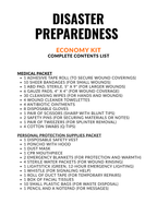 ECONOMY CLASSROOM EMERGENCY KIT